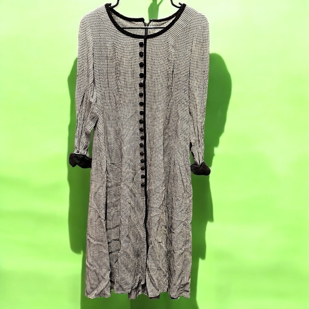 Long sleeve shirt dress LARGE (12) length 45in pit to pit 17in stretchy